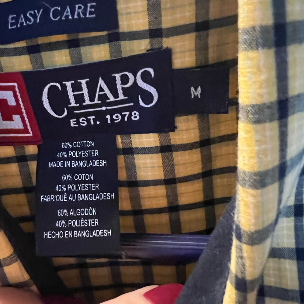 Chaps Medium Long Sleeve Button Down - image 4